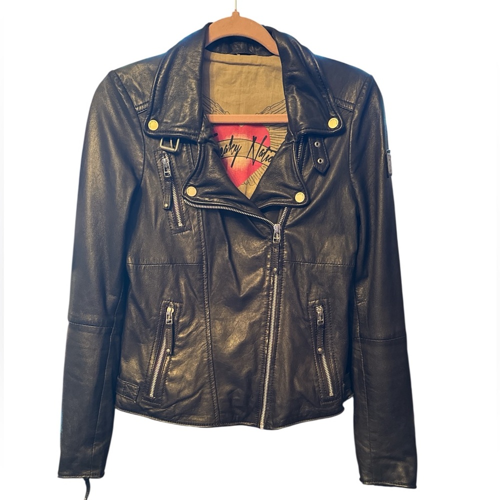 Freaky Nation Black Leather Jacket
